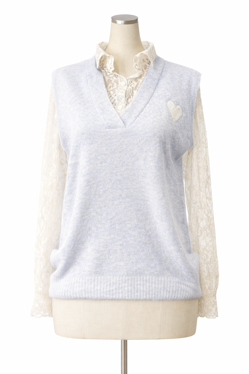 Debardeur met kanten mouwen