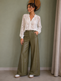 Pia broek lederlook