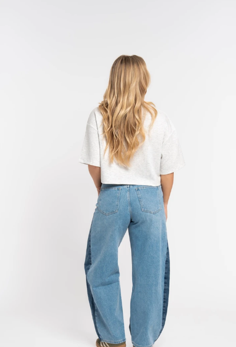 Two Tone Balloon Jeans